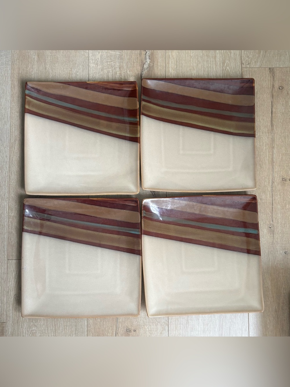 Sango Avanti Brown Large Stoneware Plates